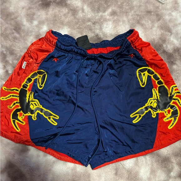 Nike Men’s Red Blue Scorpion Graphic Athletic Shorts Size M Running Gym - Picture 2 of 7